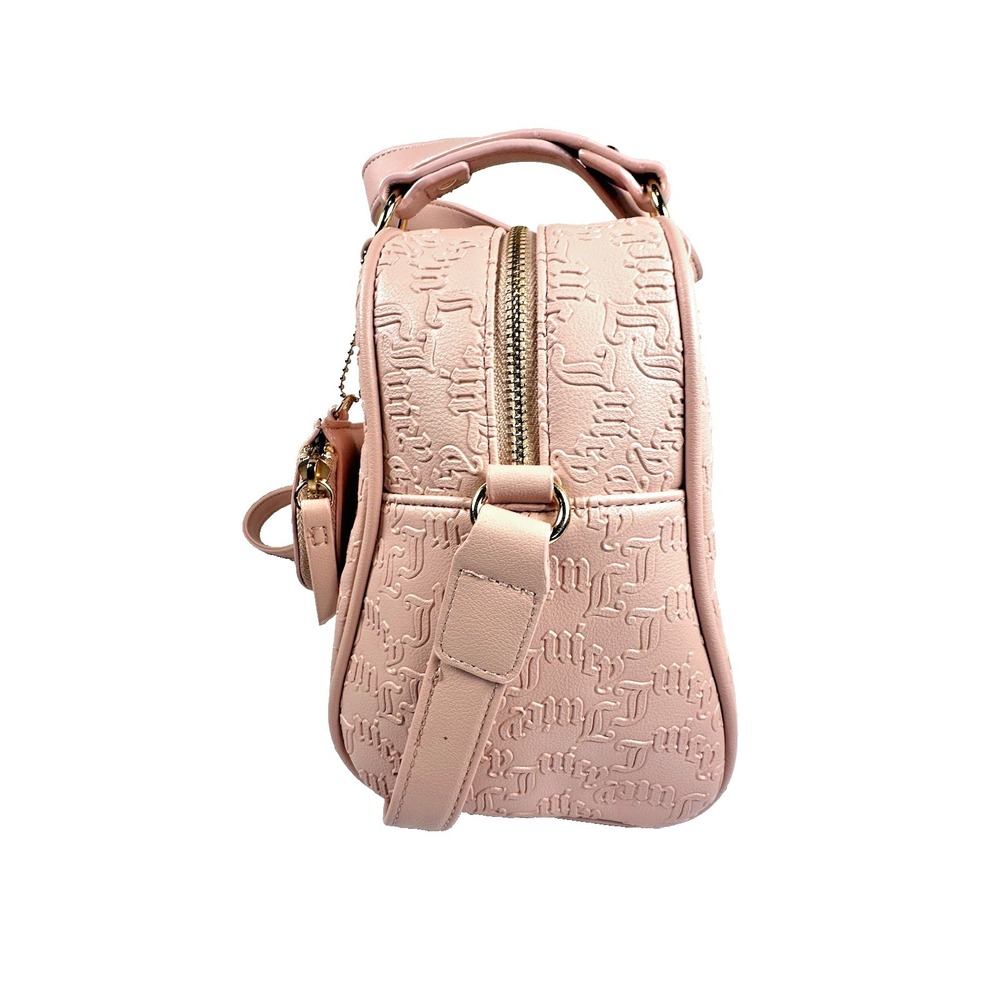 Juicy Couture Pink Diamond Satchel String of Pearls Embossed Dome Bag - Picture 7 of 10